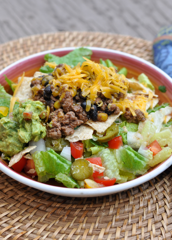 Slow Cooker Turkey Taco Meat and A Taco Salad 