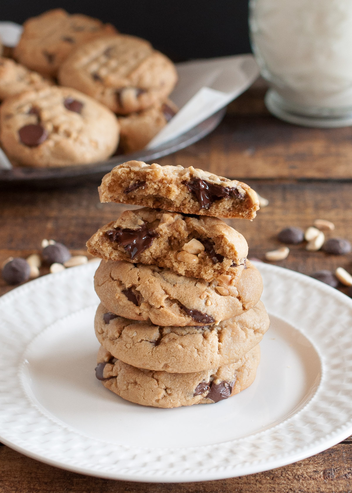 Soft And Chewy Peanut Butter Chocolate Chip Cookies