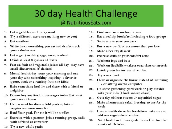 Lacking Motivation? Join My 30 Day Health Challenge! - Nutritious Eats