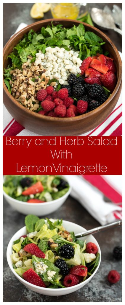 Berry and Herb Salad with Lemon Vinaigrette - Nutritious Eats