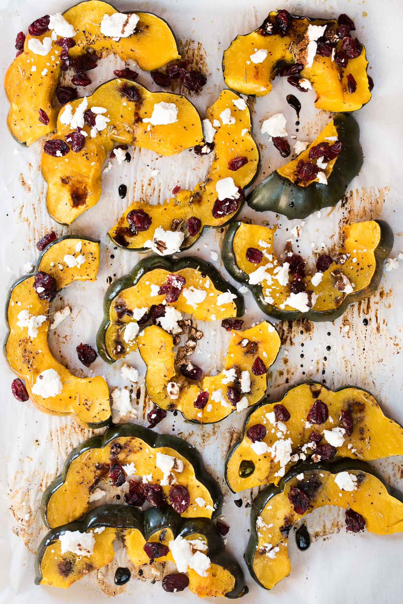 Roasted Acorn Squash with Cranberries, Goat Cheese and Balsamic Glaze ...