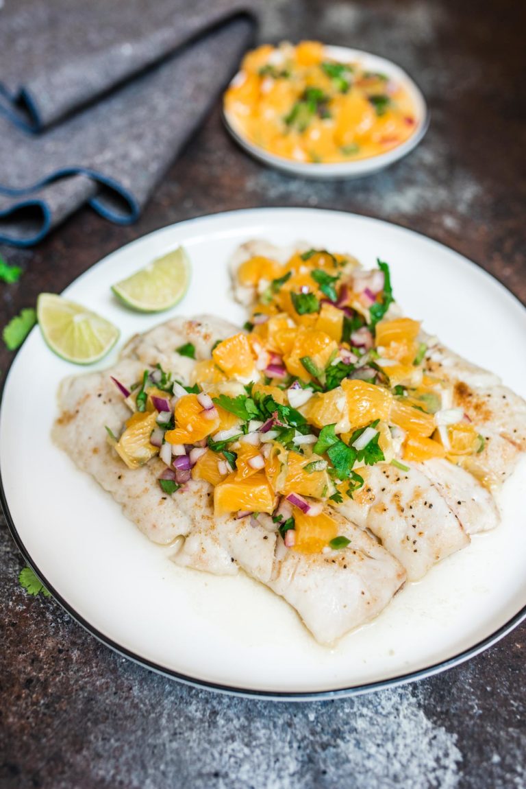 White Fish With Orange Salsa