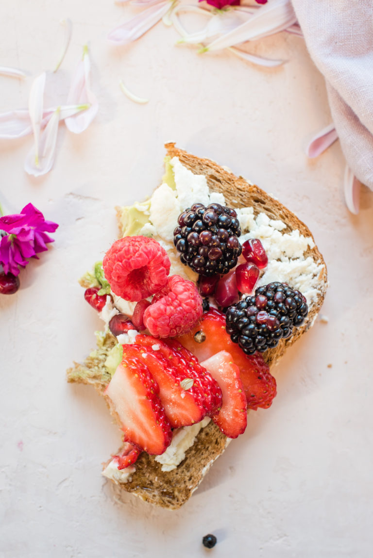 Avocado Goat Cheese Toast With Berries {two Ways} Nutritious Eats