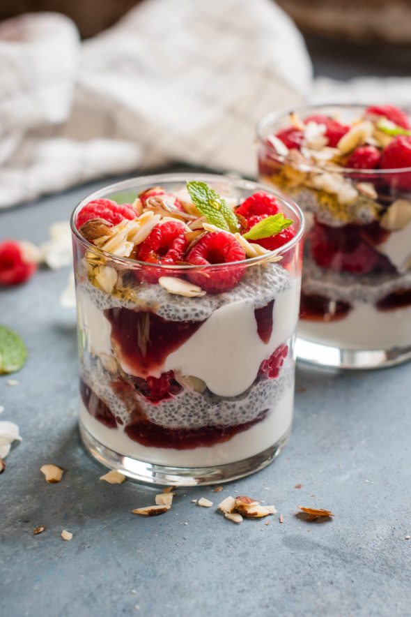 Raspberry Chia Parfait - Nutritious Eats